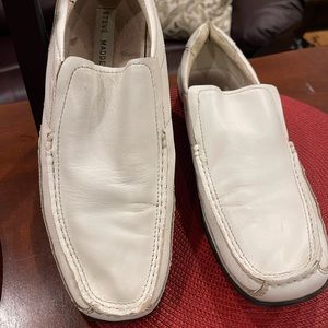 White leather Steve Madden mens shoes - size 12